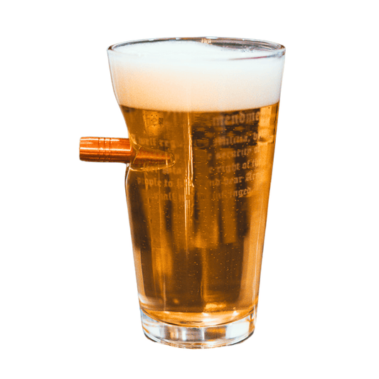 Pint Glass 2nd Amendment by BenShot