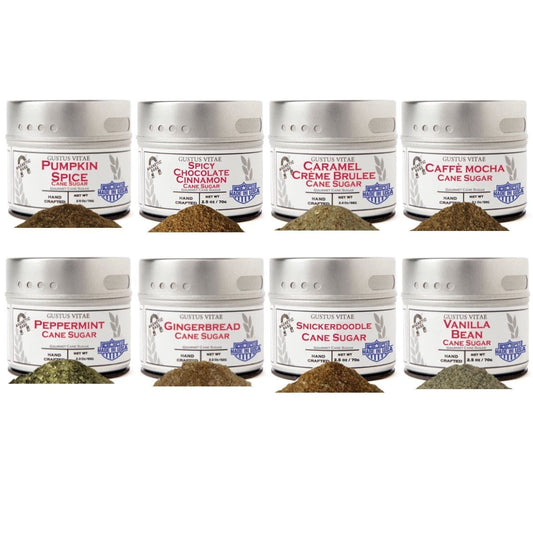 Gustus Vitae Coffee House Classics - 8 Gourmet Cane Sugars by Gustus Vitae Seasonings & Spices