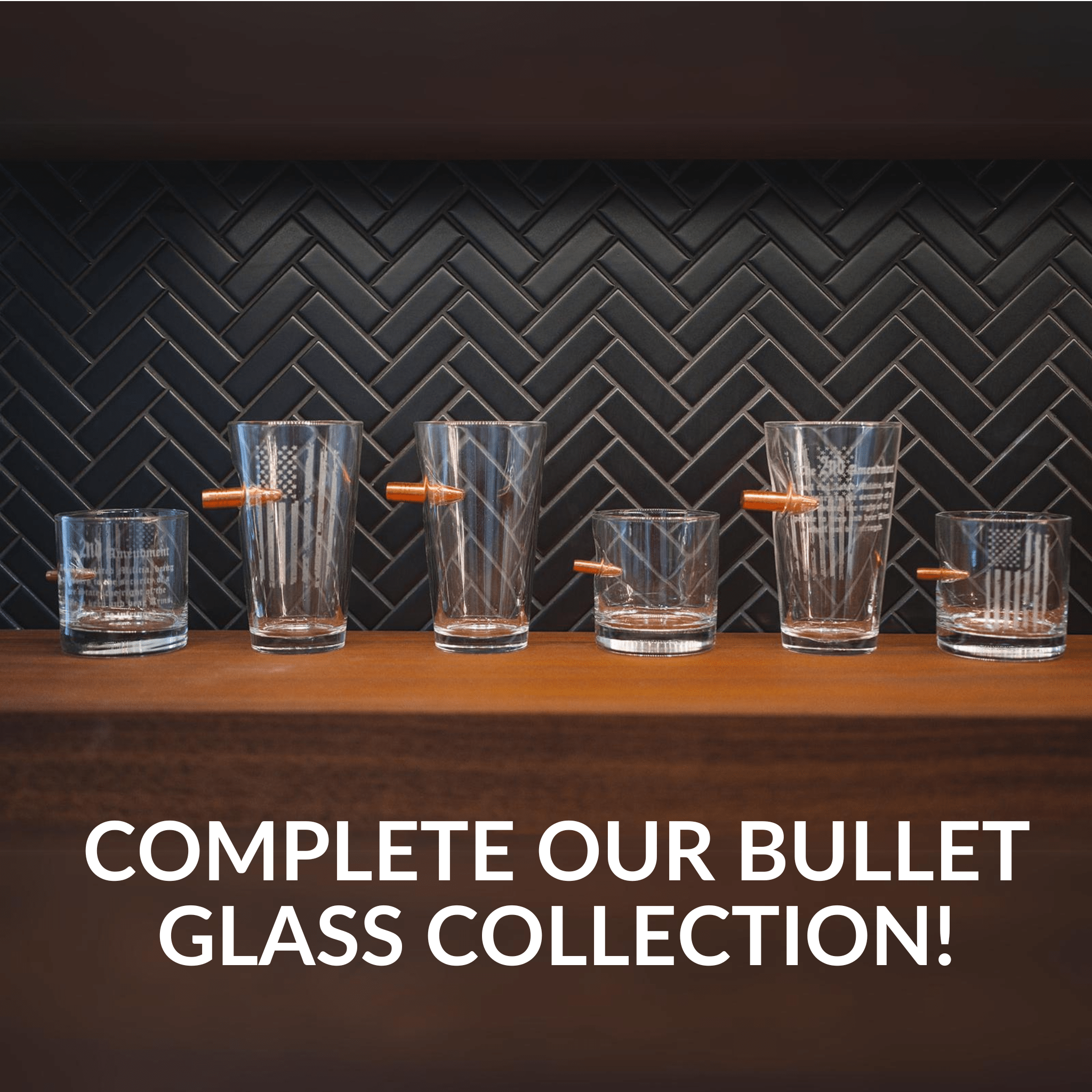 Pint Glass with Patriotic Flag by BenShot