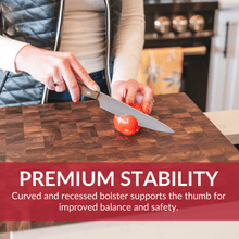 Stainless Steel Utility Knife with Walnut Wood Handles