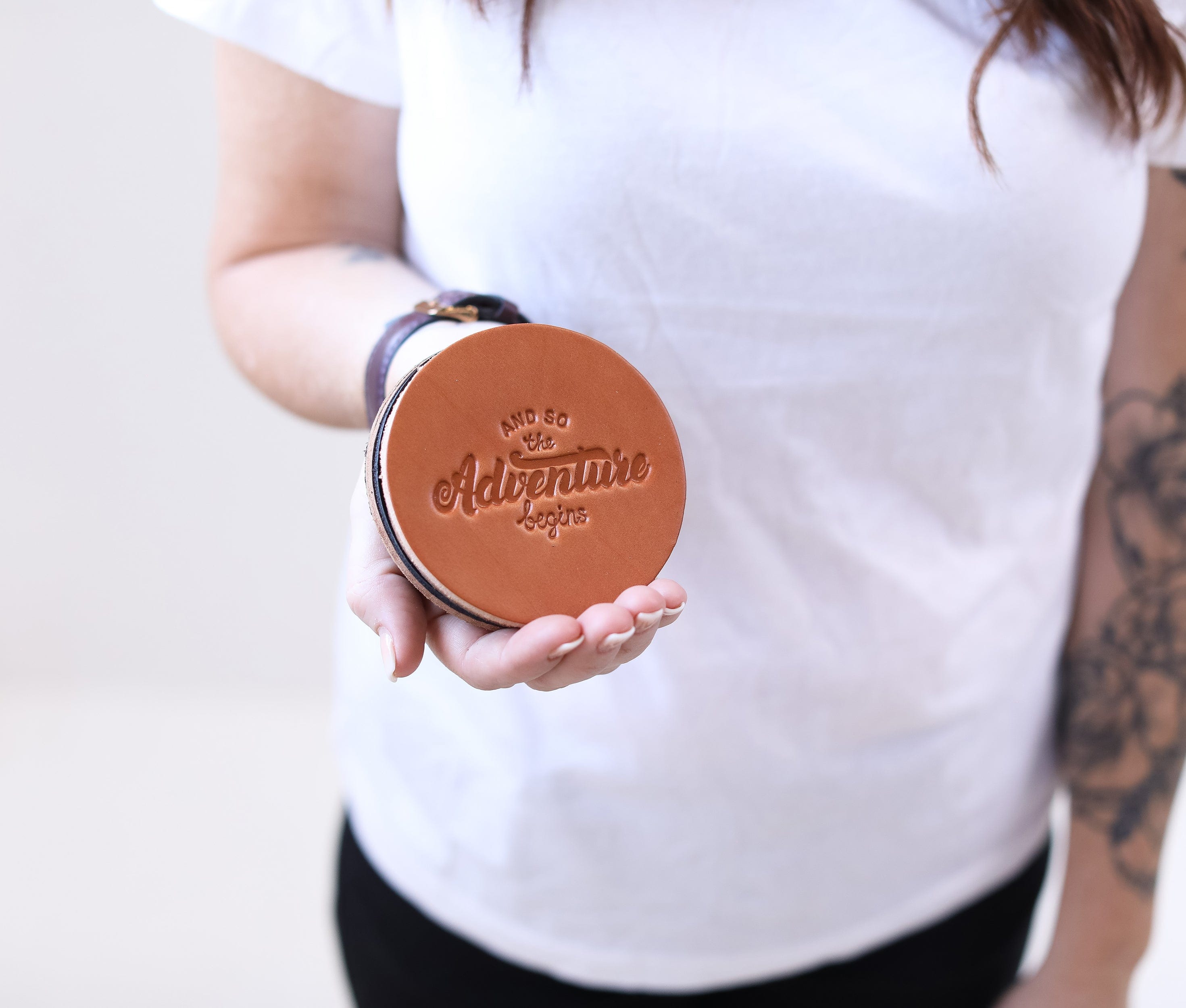 Lifetime Leather Co Genuine Leather Coaster Set (4) by Lifetime Leather Co