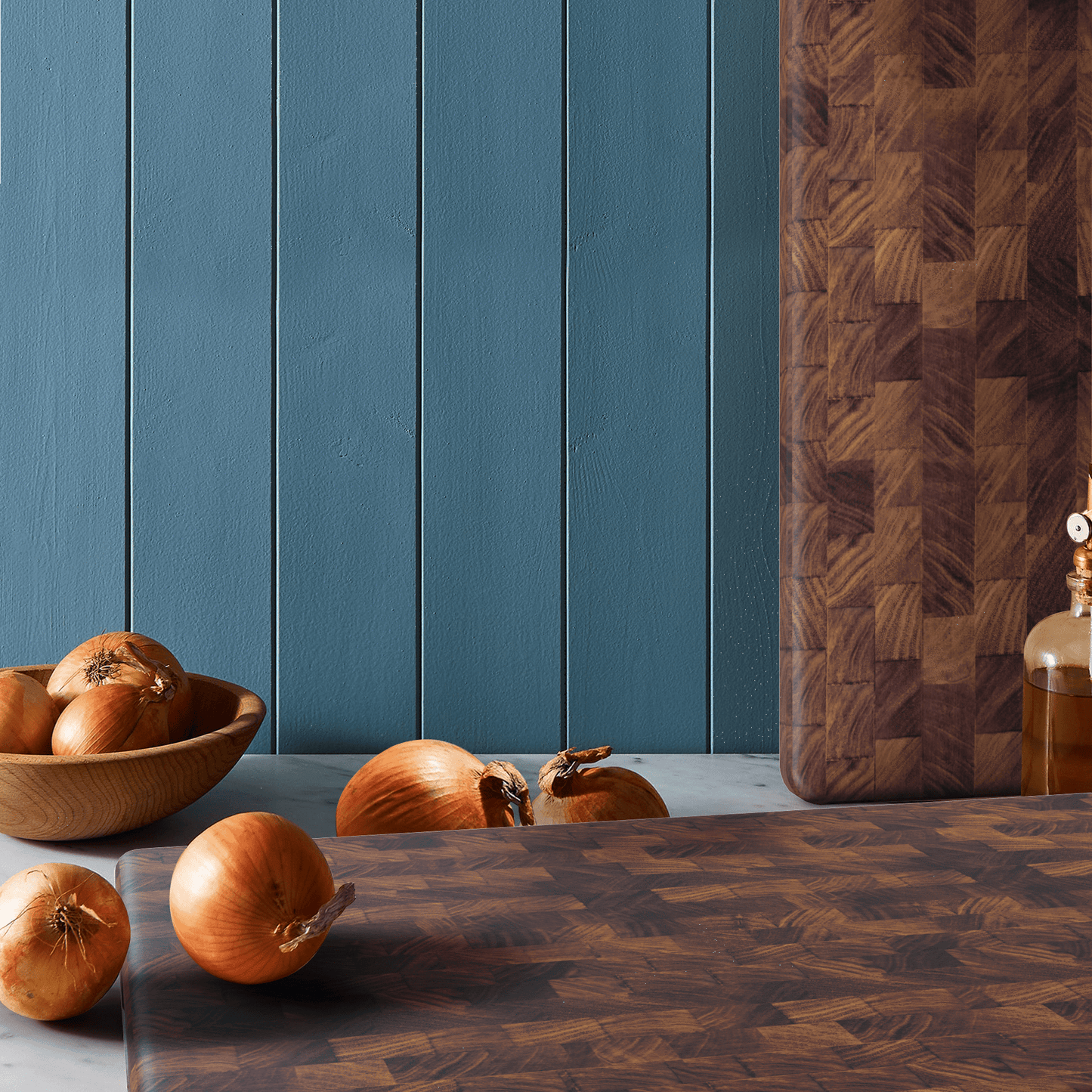 Virginia Boys Kitchens Cutting Board 20 x 15 Extra Large End Grain Walnut Wood Cutting Board - BrickMason Pattern