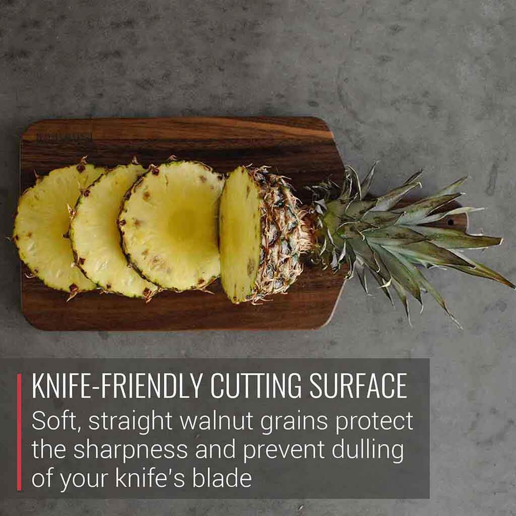 Virginia Boys Kitchens Cutting Board 8 x 17 Walnut Cutting Board and Charcuterie Paddle with Handle